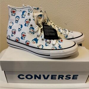 Converse X Doraemon White High Tops Men’s 7/Women’s 9